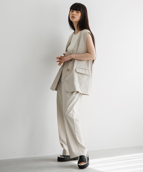 【セットアップ対応】ノーカラーベスト