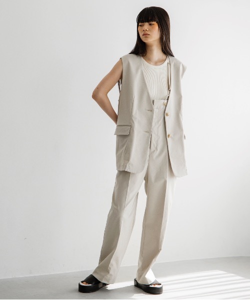 【セットアップ対応】ノーカラーベスト