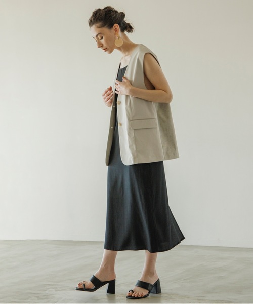 【セットアップ対応】ノーカラーベスト