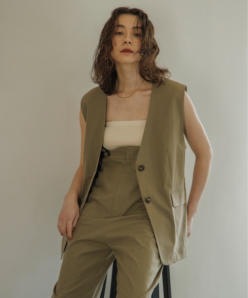 【セットアップ対応】ノーカラーベスト