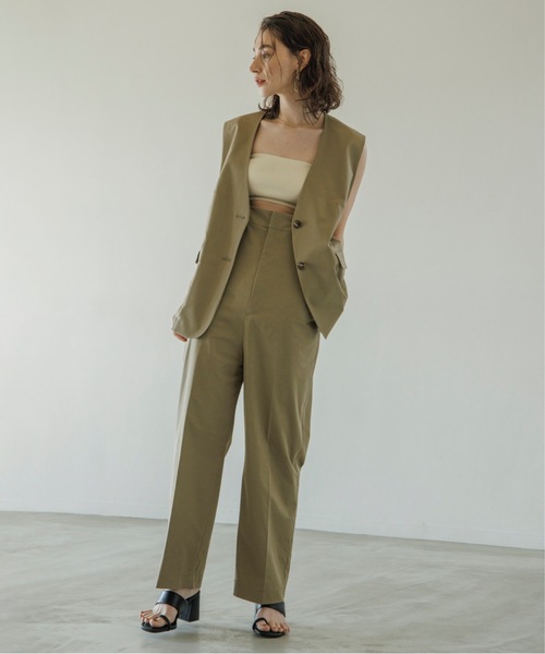 【セットアップ対応】ノーカラーベスト