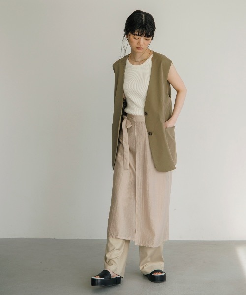 【セットアップ対応】ノーカラーベスト