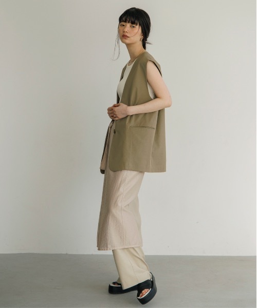 【セットアップ対応】ノーカラーベスト