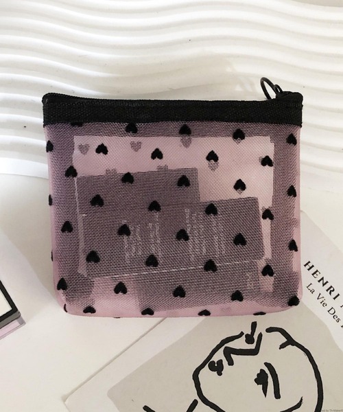 セール】Liaa/メッシュハート柄ポーチ(小)（ポーチ）｜TONE