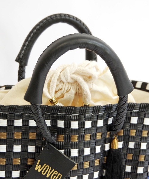 WOVEN ボックスバッグ　メルカド　かごバッグ　レザーハンドル 楽天市場】WOVEN ウーヴン Small Tote スモールトート
