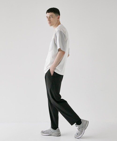 CITY TOKYO（シティトウキョウ）の「ジップポケットリラックスフィット半袖Tシャツ（Tシャツ/カットソー・メンズ・ホワイト/ブラック・1/2）」の14枚目の写真