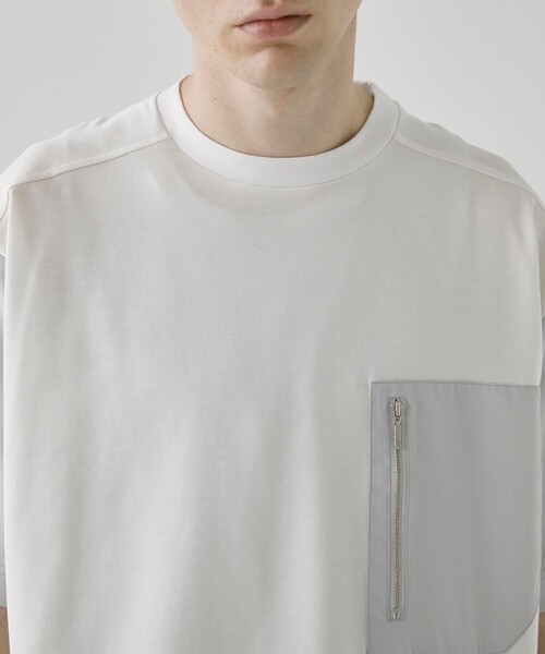 CITY TOKYO（シティトウキョウ）の「ジップポケットリラックスフィット半袖Tシャツ（Tシャツ/カットソー・メンズ・ホワイト/ブラック・1/2）」の19枚目の写真