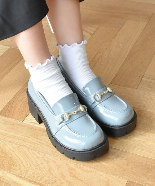 ems excite（エムズエキサイト）の「厚底ローファー（ローファー・レディース・ブルー/ブラック/ナチュラル・LARGE/MEDIUM）」の3枚目の写真