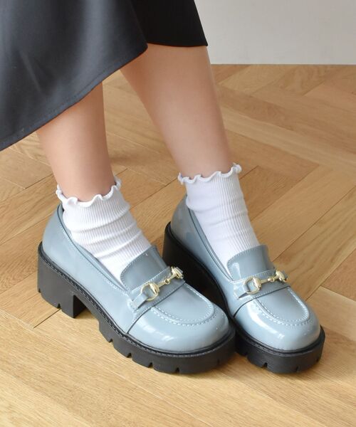 ems excite（エムズエキサイト）の「厚底ローファー（ローファー・レディース・ブルー/ブラック/ナチュラル・LARGE/MEDIUM）」の5枚目の写真