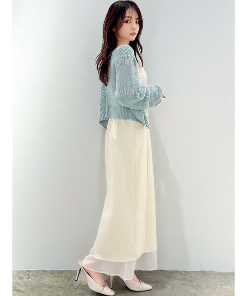 RESEXXY（リゼクシー）の「ワイドスリーブニットショートカーディガン（カーディガン/ボレロ・レディース・ブルー/ブラック/ライトグレー・FREE）」の22枚目の写真