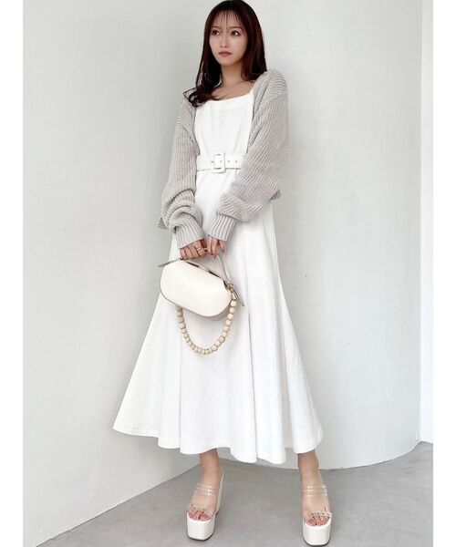 RESEXXY（リゼクシー）の「ワイドスリーブニットショートカーディガン（カーディガン/ボレロ・レディース・ブルー/ブラック/ライトグレー・FREE）」の15枚目の写真