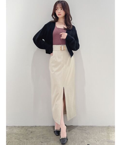 RESEXXY（リゼクシー）の「ワイドスリーブニットショートカーディガン（カーディガン/ボレロ・レディース・ブルー/ブラック/ライトグレー・FREE）」の5枚目の写真