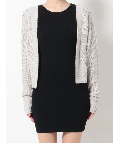 RESEXXY（リゼクシー）の「ワイドスリーブニットショートカーディガン（カーディガン/ボレロ・レディース・ブルー/ブラック/ライトグレー・FREE）」の13枚目の写真