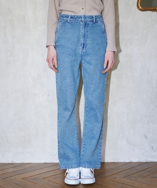 MIRO AMURETTE（ミロアミュレット）の「ceur straight denim/ハートポケットデニム（デニムパンツ・レディース・ライトブルー・SMALL/MEDIUM）」の2枚目の写真