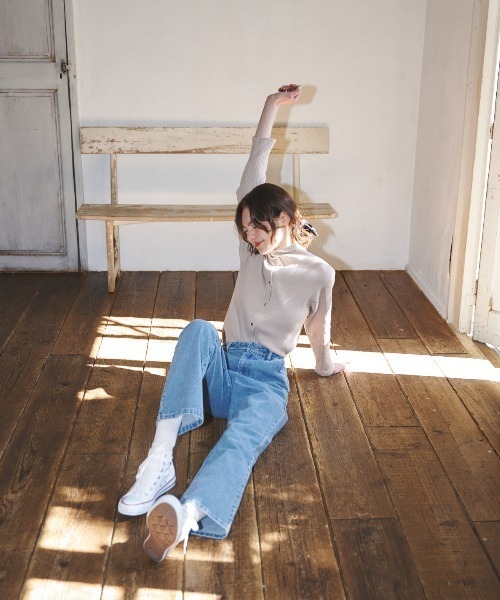 MIRO AMURETTE（ミロアミュレット）の「ceur straight denim/ハートポケットデニム（デニムパンツ・レディース・ライトブルー・SMALL/MEDIUM）」の14枚目の写真