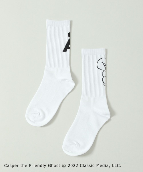 ALAND(エーランド)の「【UNISEX】ALAND×Casper(キャスパー)/コラボSOX 2352464(ソックス/靴下・レディース・ホワイト・FREE)」の6枚目の写真