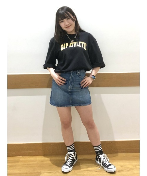 GAP（ギャップ）の「ヴィンテージソフト GAPロゴ ５分袖 スウェット・トレーナー(ユニセックス)（スウェット・メンズ・ライトグレー/パープル/イエロー/ブラック/ブルー/ホワイト・S/L/M/XL/XS）」の9枚目の写真