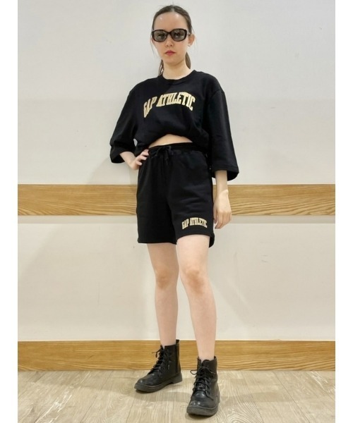 GAP（ギャップ）の「ヴィンテージソフト GAPロゴ ５分袖 スウェット・トレーナー(ユニセックス)（スウェット・メンズ・ライトグレー/パープル/イエロー/ブラック/ブルー/ホワイト・S/L/M/XL/XS）」の12枚目の写真