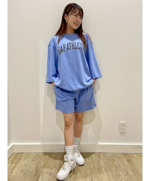 GAP（ギャップ）の「ヴィンテージソフト GAPロゴ ５分袖 スウェット・トレーナー(ユニセックス)（スウェット・メンズ・ライトグレー/パープル/イエロー/ブラック/ブルー/ホワイト・S/L/M/XL/XS）」の19枚目の写真