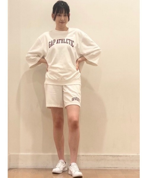 GAP（ギャップ）の「ヴィンテージソフト GAPロゴ ５分袖 スウェット・トレーナー(ユニセックス)（スウェット・メンズ・ライトグレー/パープル/イエロー/ブラック/ブルー/ホワイト・S/L/M/XL/XS）」の20枚目の写真
