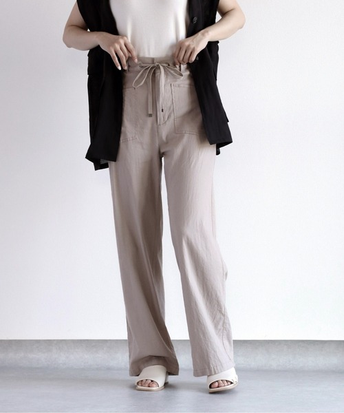 cepo(セポ)の「リネンレーヨン イージーワークパンツ(その他パンツ・レディース・ベージュ/ブラック/オリーブ・S/M/L)」の3枚目の写真