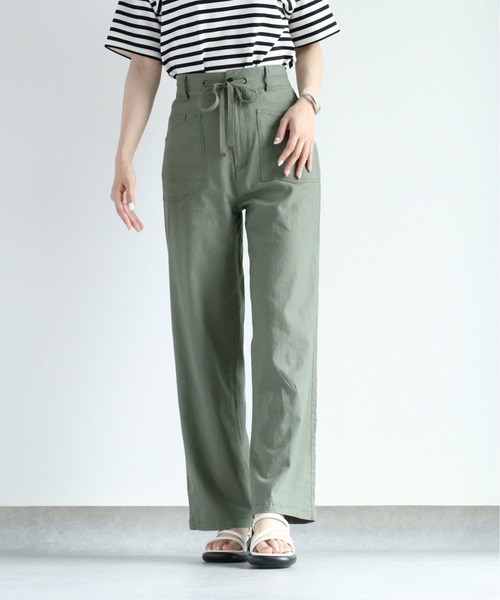 cepo(セポ)の「リネンレーヨン イージーワークパンツ(その他パンツ・レディース・ベージュ/ブラック/オリーブ・S/M/L)」の1枚目の写真