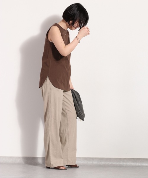 cepo(セポ)の「リネンレーヨン イージーワークパンツ(その他パンツ・レディース・ベージュ/ブラック/オリーブ・S/M/L)」の9枚目の写真