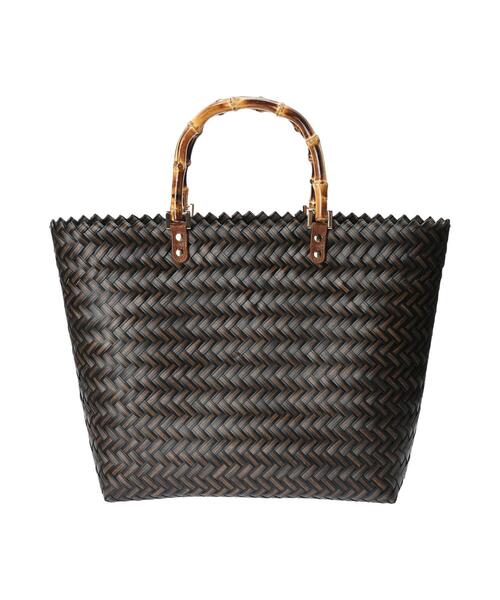 Te chichi（テチチ）の「バンブーハンドルメッシュバッグ（ハンドバッグ・レディース・ブラウン/ダークブラウン・ﾌﾘ-）」の10枚目の写真