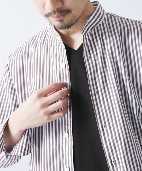 417 EDIFICE(フォーワンセブンエディフィス)の「【Made in Japan】コンパクトポンチ S/S Vネック(Tシャツ/カットソー・メンズ・ホワイト/ブラック/グレー/ブラック系その他・SMALL/MEDIUM/LARGE)」の6枚目の写真