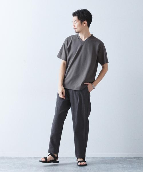 417 EDIFICE(フォーワンセブンエディフィス)の「【Made in Japan】コンパクトポンチ S/S Vネック(Tシャツ/カットソー・メンズ・ホワイト/ブラック/グレー/ブラック系その他・SMALL/MEDIUM/LARGE)」の19枚目の写真