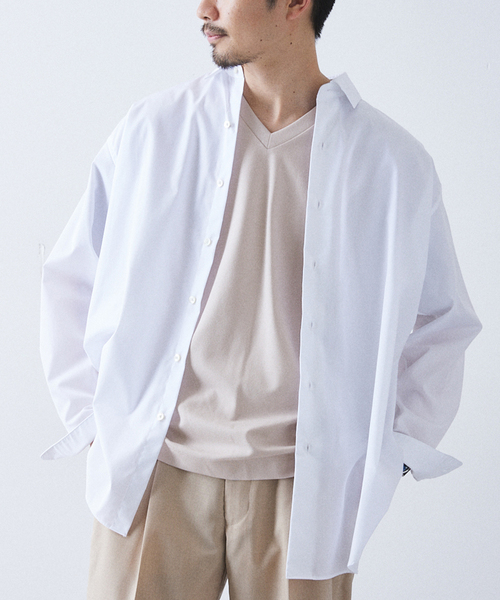 417 EDIFICE(フォーワンセブンエディフィス)の「【Made in Japan】コンパクトポンチ S/S Vネック(Tシャツ/カットソー・メンズ・ホワイト/ブラック/グレー/ブラック系その他・SMALL/MEDIUM/LARGE)」の20枚目の写真