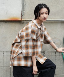 Air Tokyo | ブロード オンブレチェック オープンカラー シャツ <セレクトアイテム>(シャツ/ブラウス)