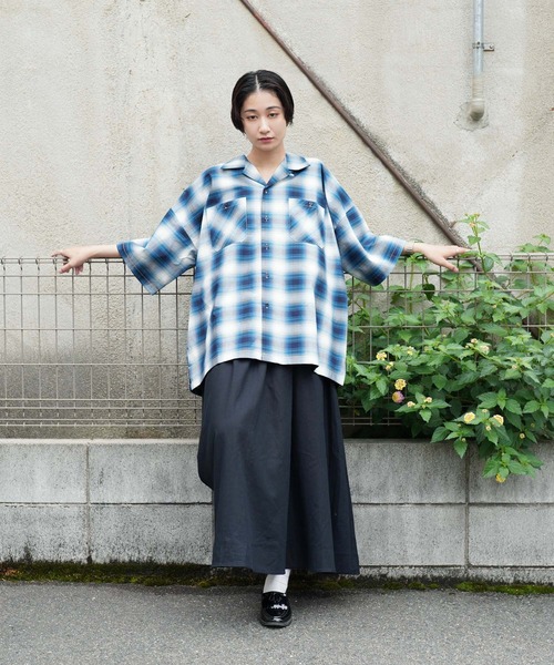 【mitsu】UNITEDTOKYO ウールオンブレチェックシャツ ウール オンブレチェックシャツ(1 BROWN): : メンズ｜UNITED