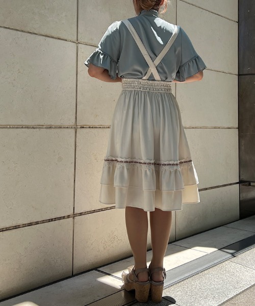 axes femme（アクシーズファム）の「サス付フリルスカート（スカート・レディース・ホワイト/ネイビー/グリーン・FREE）」の17枚目の写真