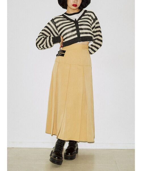 jouetie（ジュエティ）の「ボーダーシアーニットカーデ（カーディガン/ボレロ・レディース・ブラック/ボルドー/ブルー・MEDIUM）」の18枚目の写真