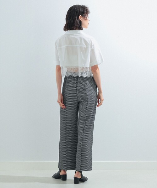 Ray BEAMS（レイビームス）の「Ray BEAMS / スソ レース クロップド シャツ（シャツ/ブラウス・レディース・サックスブルー/ホワイト・ONE SIZE）」の6枚目の写真