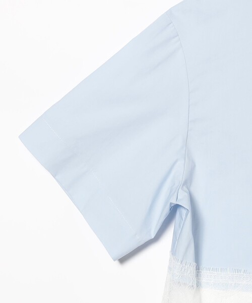 Ray BEAMS（レイビームス）の「Ray BEAMS / スソ レース クロップド シャツ（シャツ/ブラウス・レディース・サックスブルー/ホワイト・ONE SIZE）」の21枚目の写真