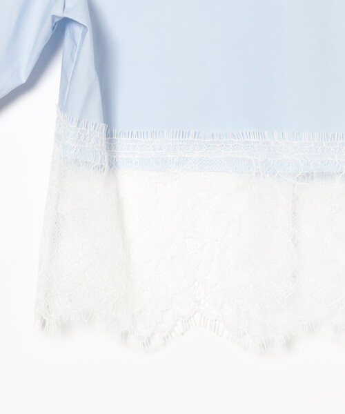 Ray BEAMS（レイビームス）の「Ray BEAMS / スソ レース クロップド シャツ（シャツ/ブラウス・レディース・サックスブルー/ホワイト・ONE SIZE）」の22枚目の写真