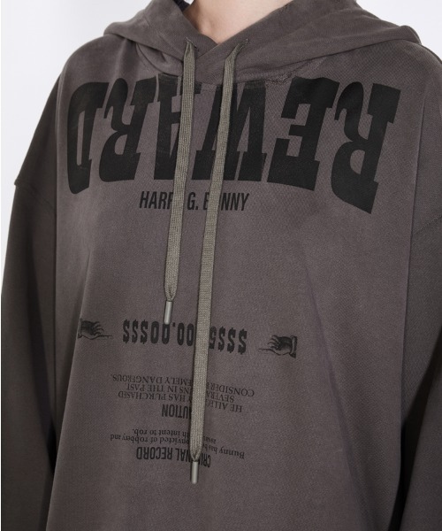 JNBY（ジェーエヌビーワイ）の「Oversized Wanted Rabbit Hooded Sweatshirt（パーカー・レディース・グレー系その他5/パープル系その他3/ブラック系その他・38/40）」の8枚目の写真