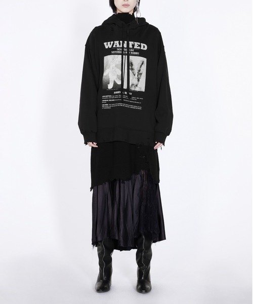 JNBY（ジェーエヌビーワイ）の「Oversized Wanted Rabbit Hooded Sweatshirt（パーカー・レディース・グレー系その他5/パープル系その他3/ブラック系その他・38/40）」の10枚目の写真