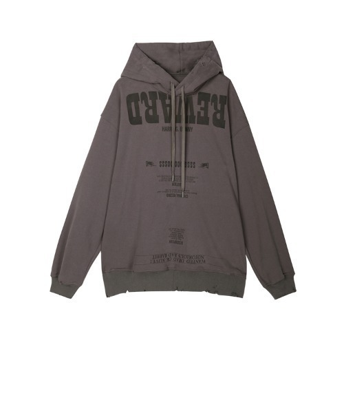 JNBY（ジェーエヌビーワイ）の「Oversized Wanted Rabbit Hooded Sweatshirt（パーカー・レディース・グレー系その他5/パープル系その他3/ブラック系その他・38/40）」の13枚目の写真