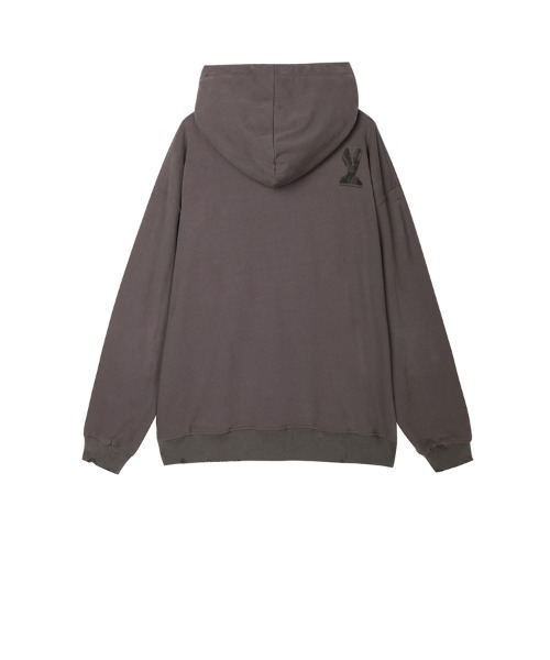 JNBY（ジェーエヌビーワイ）の「Oversized Wanted Rabbit Hooded Sweatshirt（パーカー・レディース・グレー系その他5/パープル系その他3/ブラック系その他・38/40）」の7枚目の写真