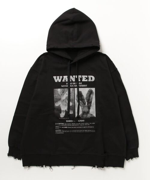 JNBY（ジェーエヌビーワイ）の「Oversized Wanted Rabbit Hooded Sweatshirt（パーカー・レディース・グレー系その他5/パープル系その他3/ブラック系その他・38/40）」の6枚目の写真