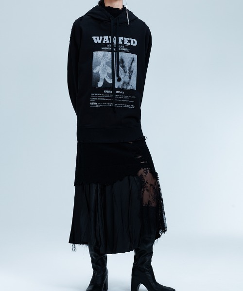 JNBY（ジェーエヌビーワイ）の「Oversized Wanted Rabbit Hooded Sweatshirt（パーカー・レディース・グレー系その他5/パープル系その他3/ブラック系その他・38/40）」の18枚目の写真