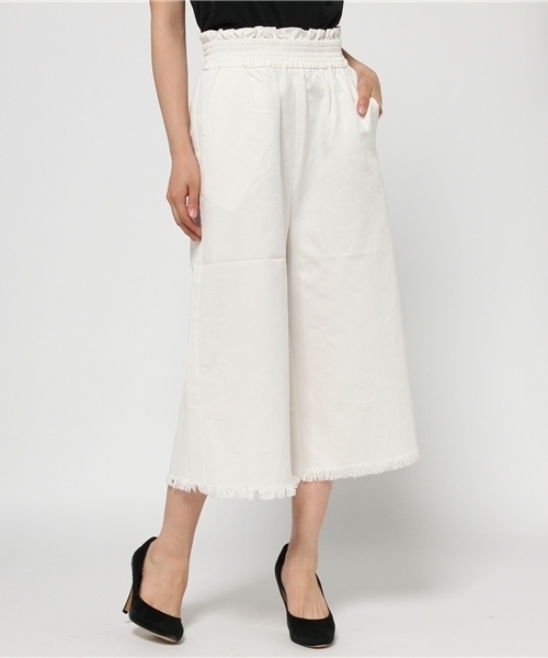 Kastane（カスタネ）の「【Kastane】デニムフリンジガウチョパンツ（デニムパンツ・レディース・ブルー/オフホワイト・FREE）」の14枚目の写真