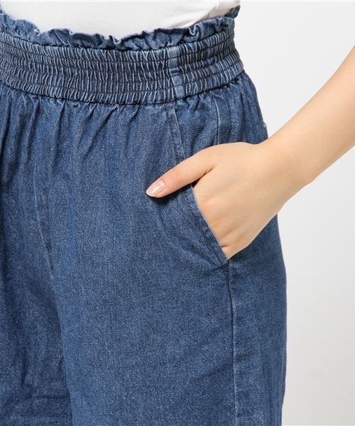 Kastane（カスタネ）の「【Kastane】デニムフリンジガウチョパンツ（デニムパンツ・レディース・ブルー/オフホワイト・FREE）」の3枚目の写真
