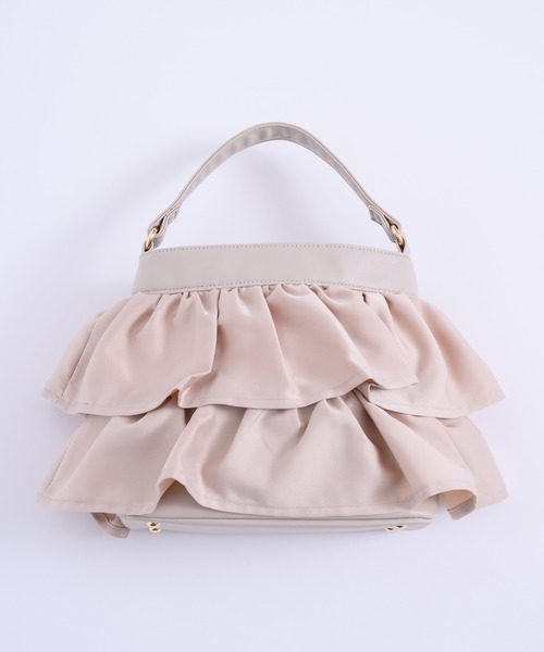 VIOLETTA（ヴィオレッタ）の「ティアードフリルハンドバッグ（ハンドバッグ・レディース・ホワイト/ベージュ/ブラック・FREE）」の17枚目の写真