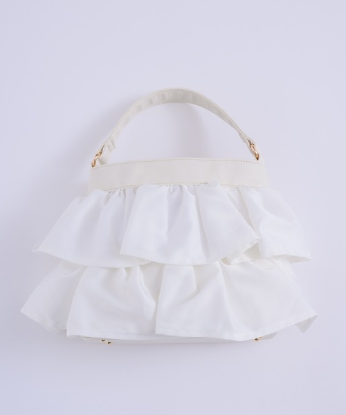 VIOLETTA（ヴィオレッタ）の「ティアードフリルハンドバッグ（ハンドバッグ・レディース・ホワイト/ベージュ/ブラック・FREE）」の18枚目の写真