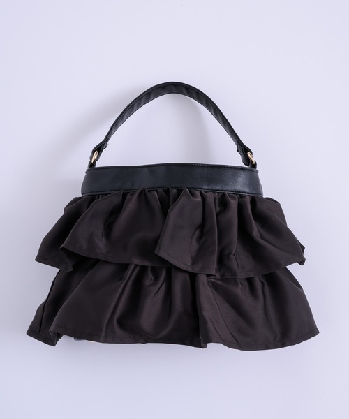 VIOLETTA（ヴィオレッタ）の「ティアードフリルハンドバッグ（ハンドバッグ・レディース・ホワイト/ベージュ/ブラック・FREE）」の19枚目の写真