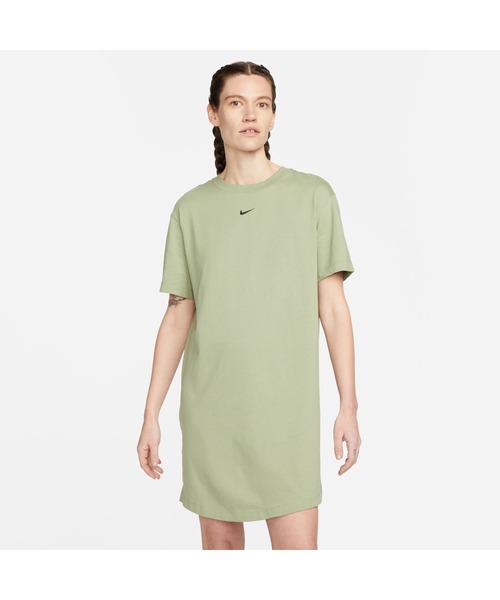 NIKE(ナイキ)の「ナイキ NIKE ナイキ NSW エッセンシャル S/S Tシャツ ドレス(ワンピース・レディース・グリーン/ブラック・XL/S/L/M)」の6枚目の写真